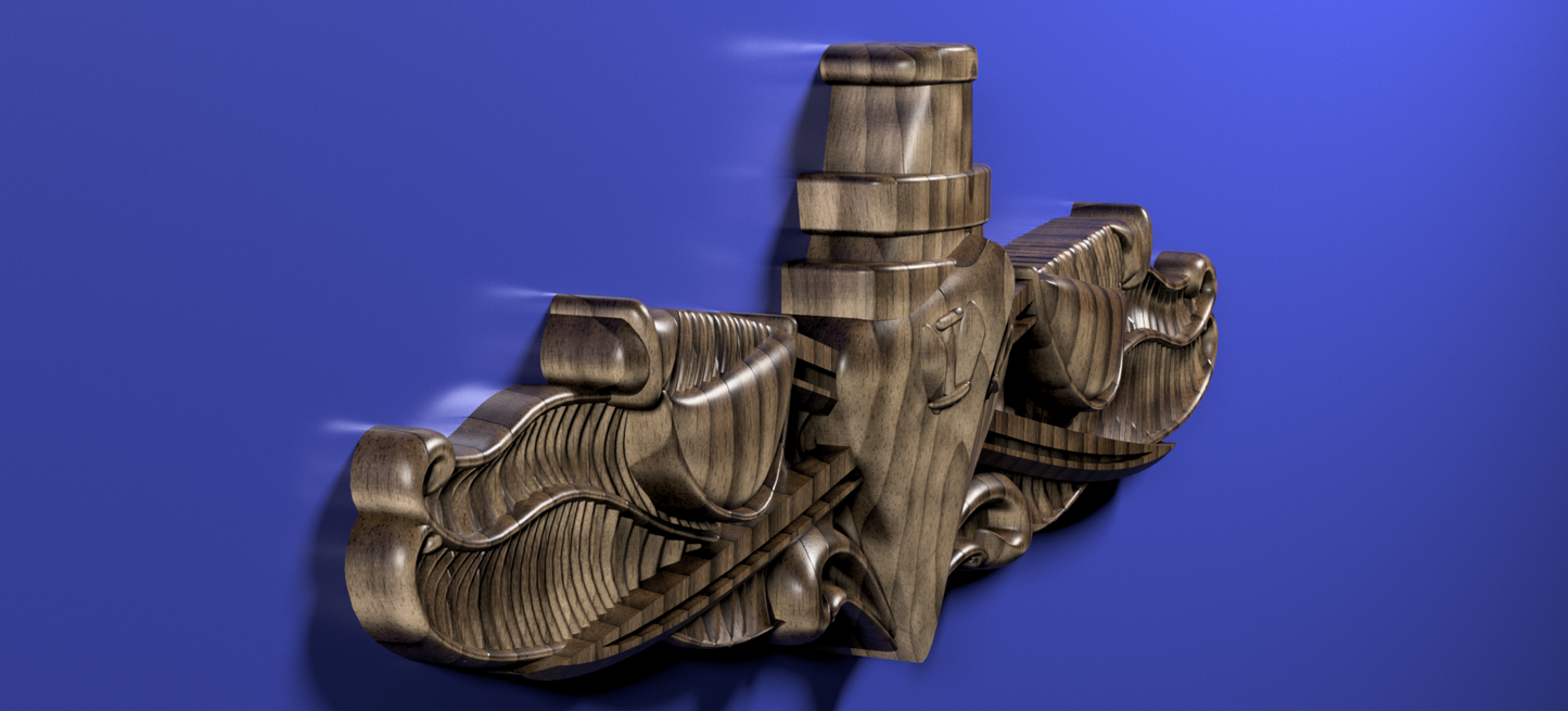 Navy Enlisted Surface Warfare Specialist ESWS Insignia 3D stl file for CNC router