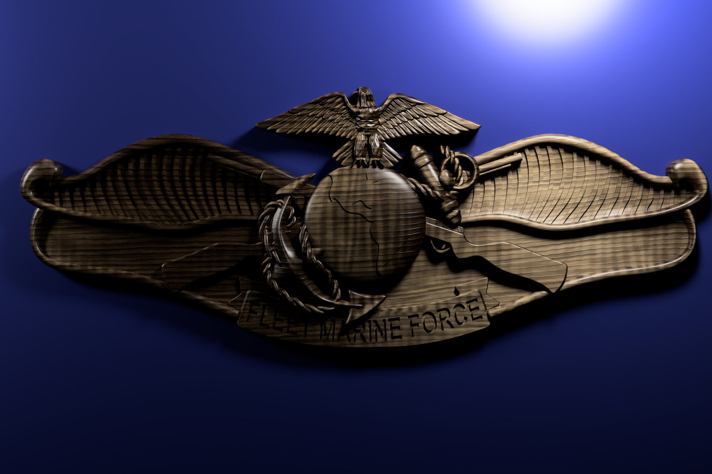 Navy Fleet Marine Force (FMF) Insignia 3D stl file for CNC router