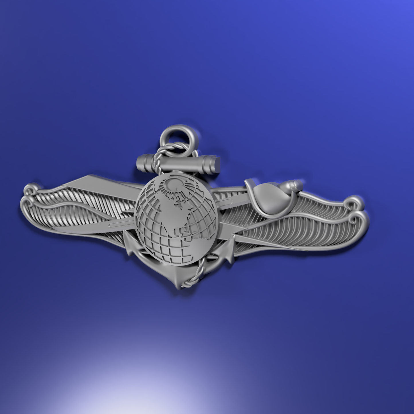 Navy Enlisted Information Warfare Specialist (EIWS) insignia, 3D stl file for CNC router