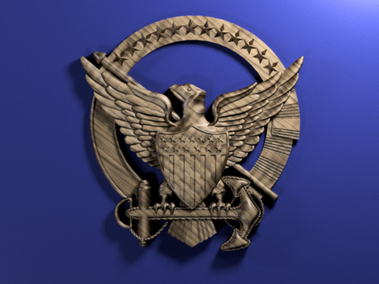 Coast Guard CO Afloat insignia 3D stl file for CNC router
