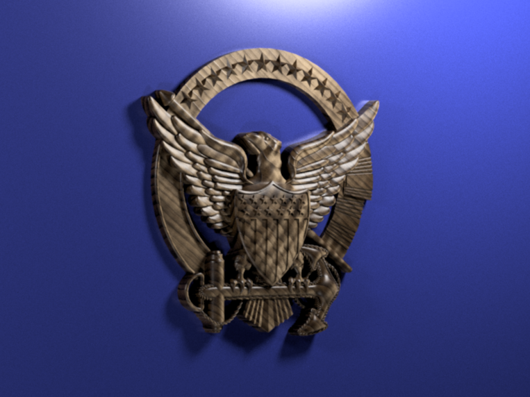 Coast Guard CO Afloat insignia 3D stl file for CNC router
