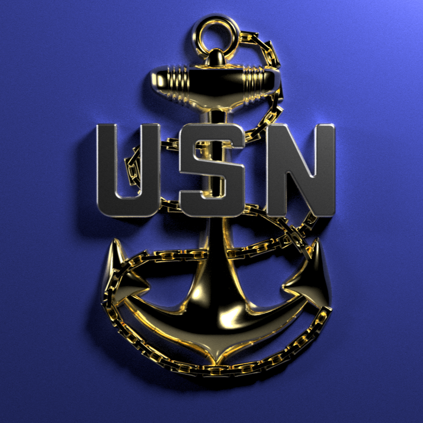 Navy Chief Petty Officer (CPO) insignia 3D stl file for CNC router