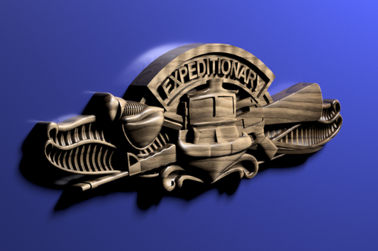 Navy Expeditionary Warfare (EXW) Insignia 3D stl file for CNC router