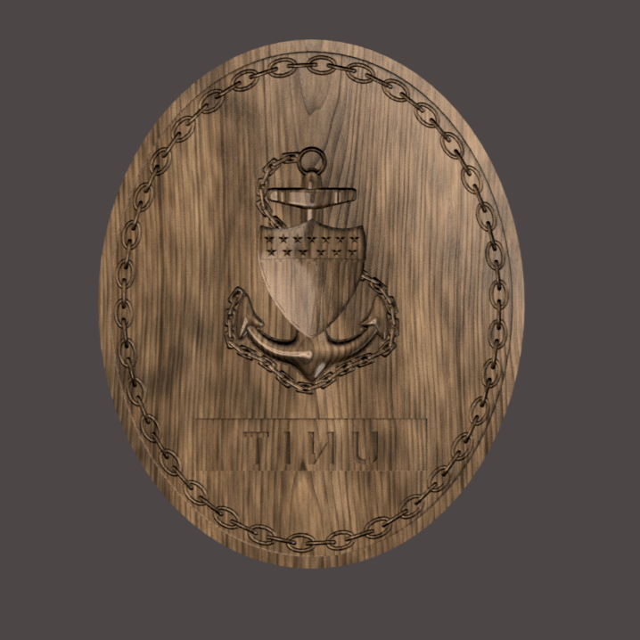 Coast Guard Badge: Enlisted Advisor E7 Unit insignia 3D stl file for CNC router