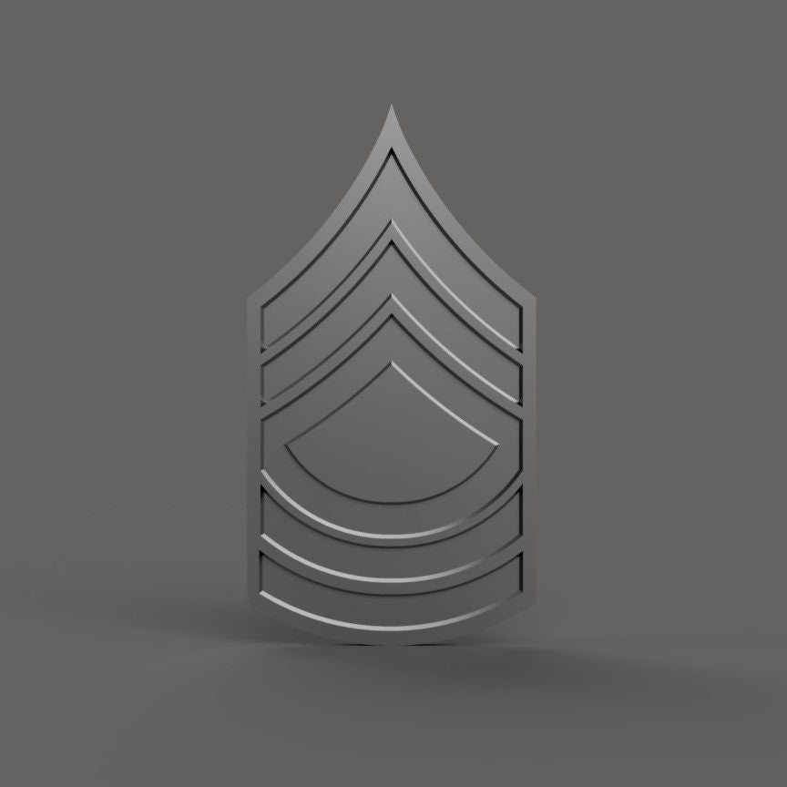 Army Master Sergeant (MSG)  insignia 3D stl file for CNC router
