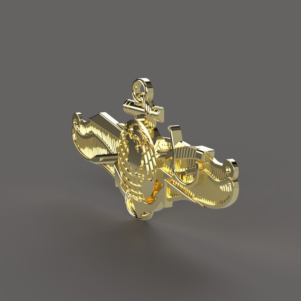 Navy Information Warfare Officer (IWO) insignia, 3D stl file for CNC router