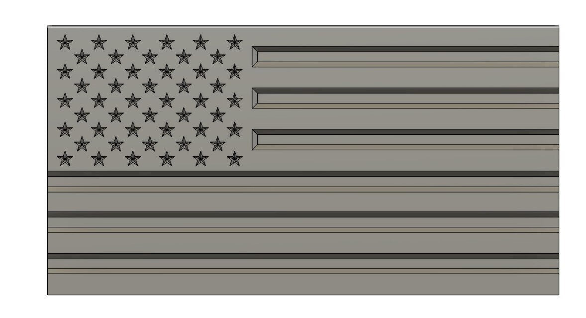 United States (US) Flag 3D stl file for CNC router