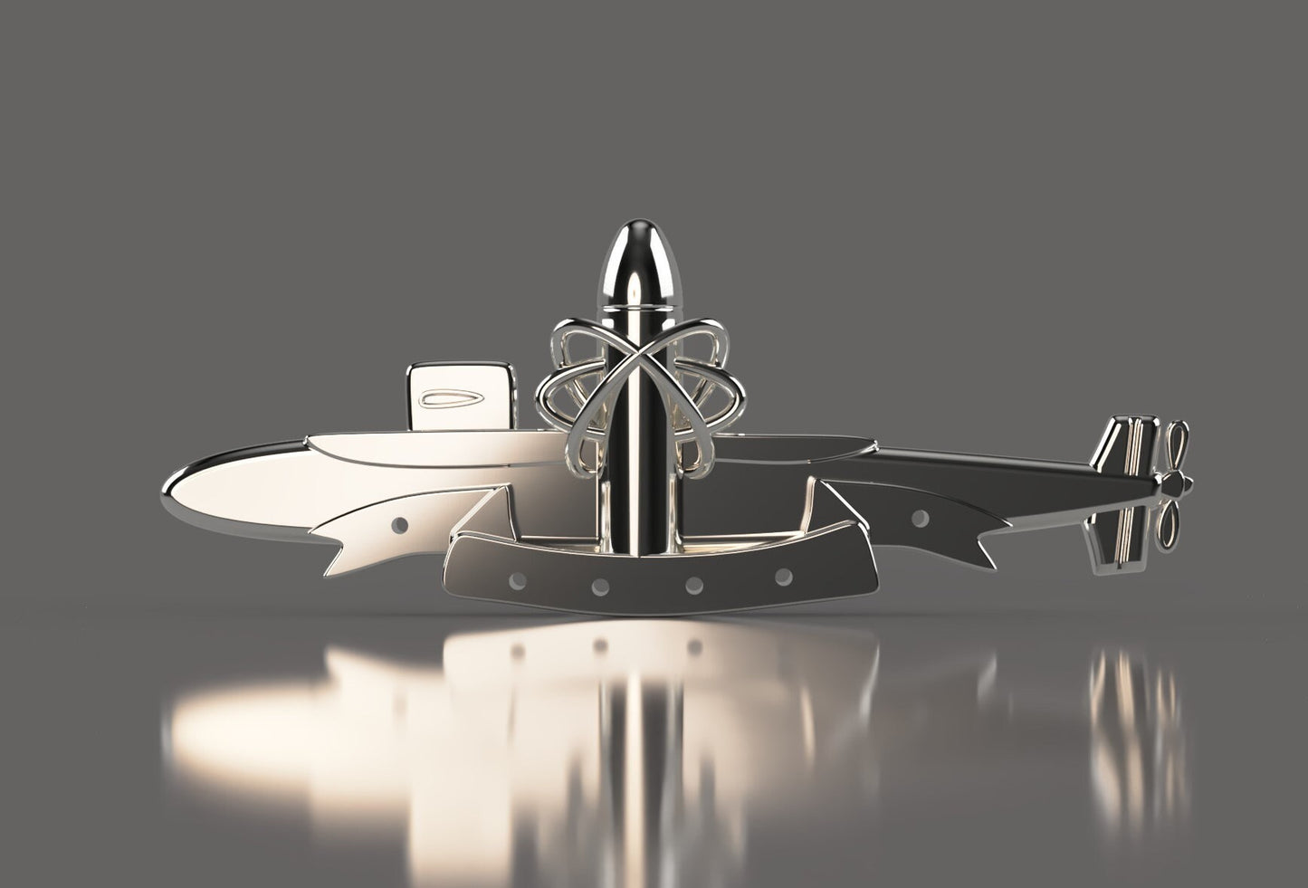 Navy SSBN Deterrent Patrol Insignia , 3D stl file for CNC router