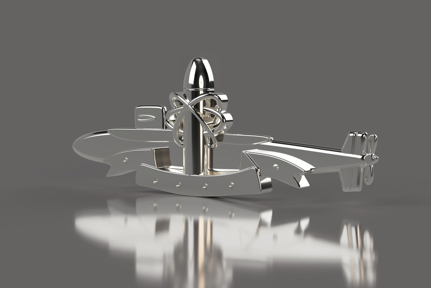 Navy SSBN Deterrent Patrol Insignia , 3D stl file for CNC router