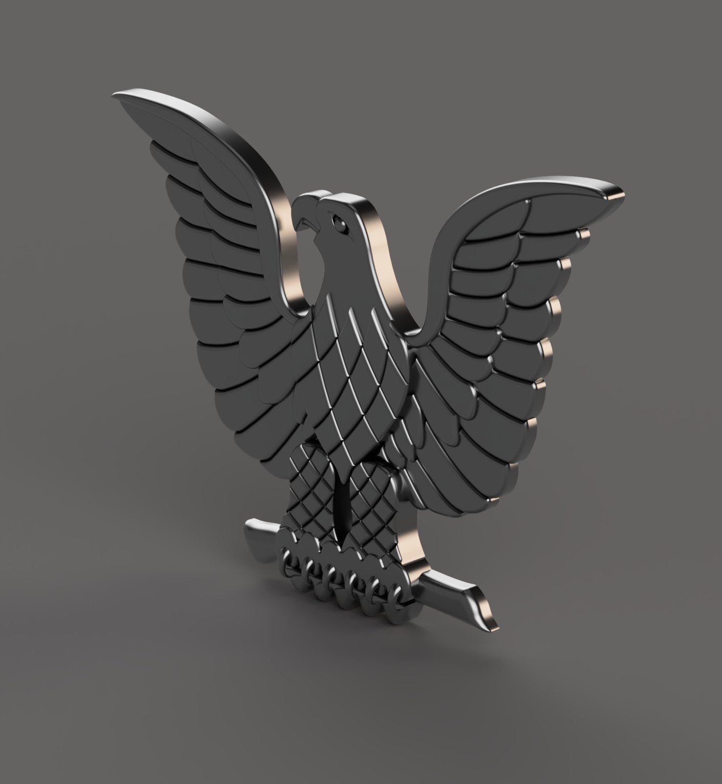 Navy Petty Officer perched eagle insignia 3D stl file for CNC router