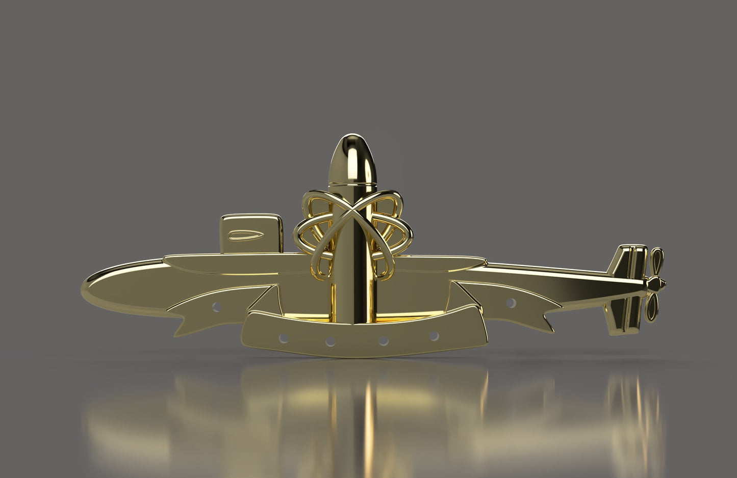 Navy SSBN Deterrent Patrol Insignia , 3D stl file for CNC router