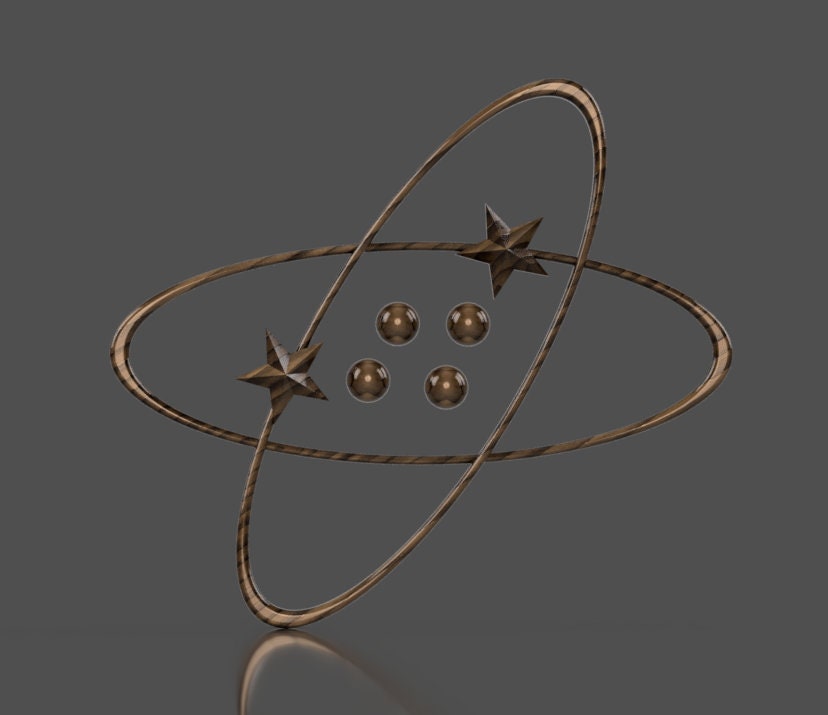 Navy Electronics technician (ET) Rating Badge stl file for CNC router