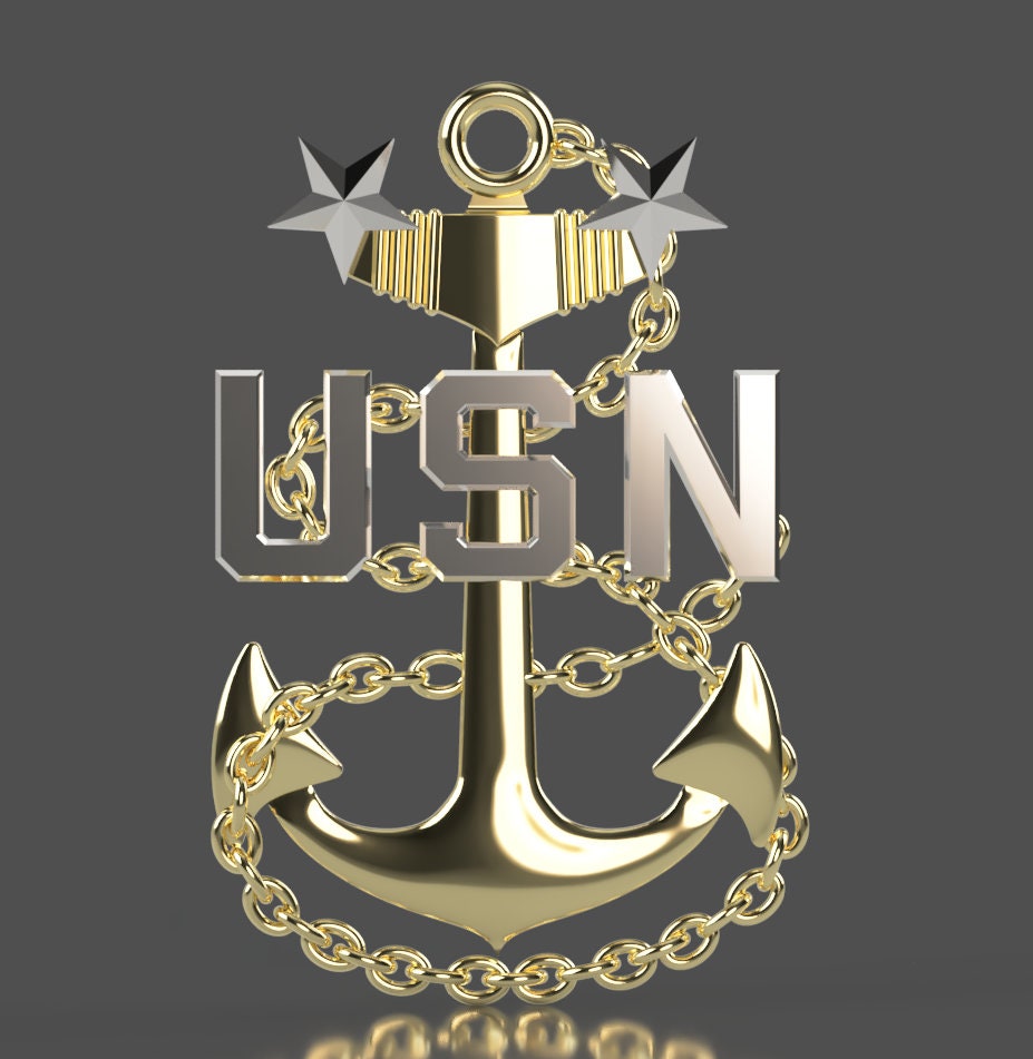 Navy Master Chief Petty Officer (MCPO) insignia 3D stl file for CNC router