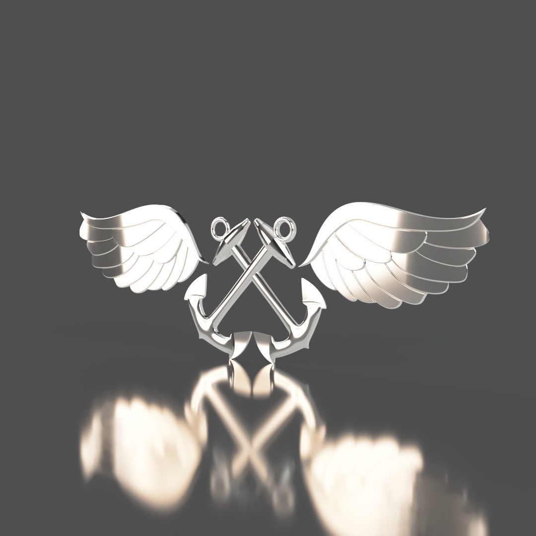 Navy Aviation Boatswain's Mate (AB) Rating Badge 3D stl file for CNC router