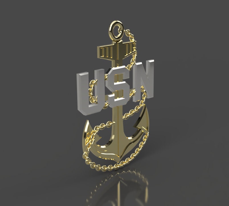 Navy Chief Petty Officer (CPO) insignia 3D stl file for CNC router