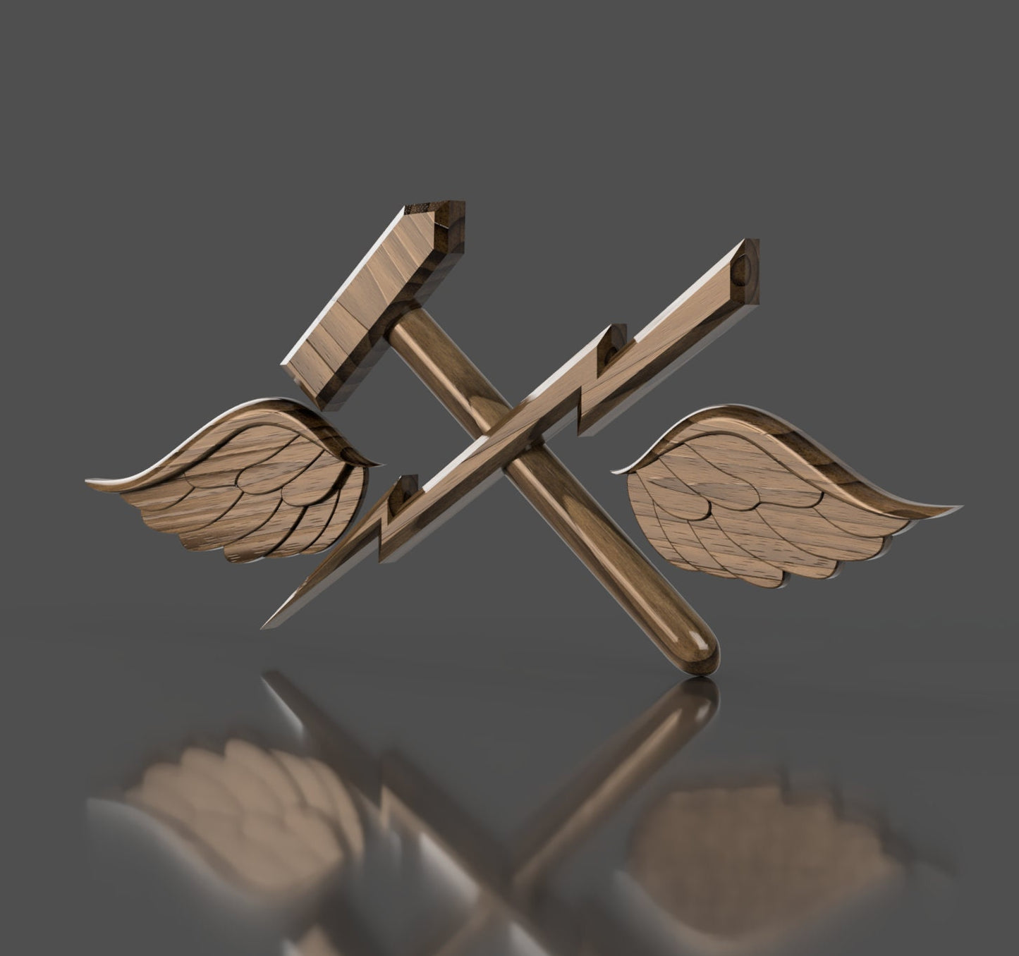 Navy Aviation Support Equipmentman (AS) Rating Badge 3D stl file for CNC router
