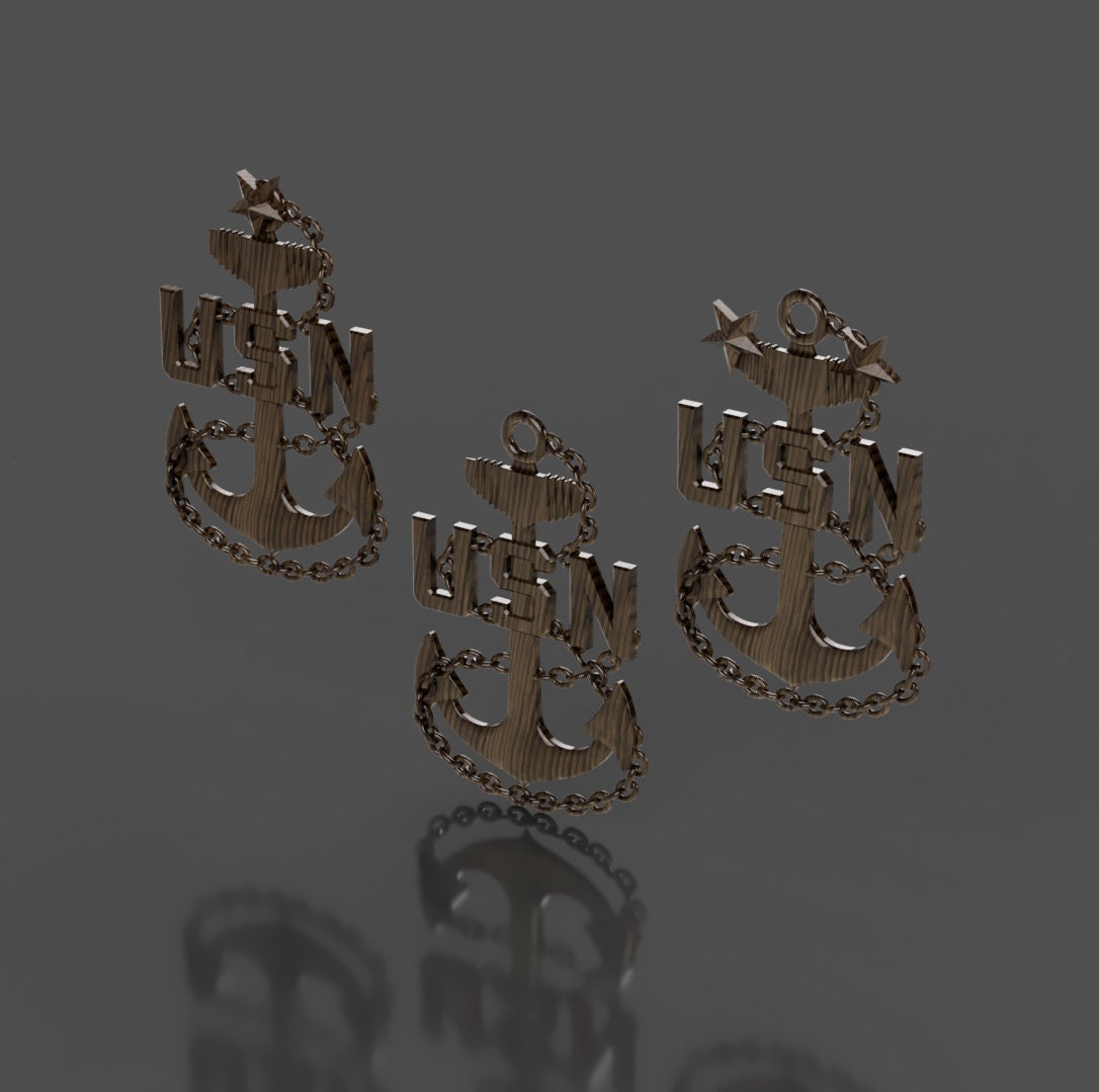 Navy Chief Petty Officer Insignia collection 3D stl file for CNC router