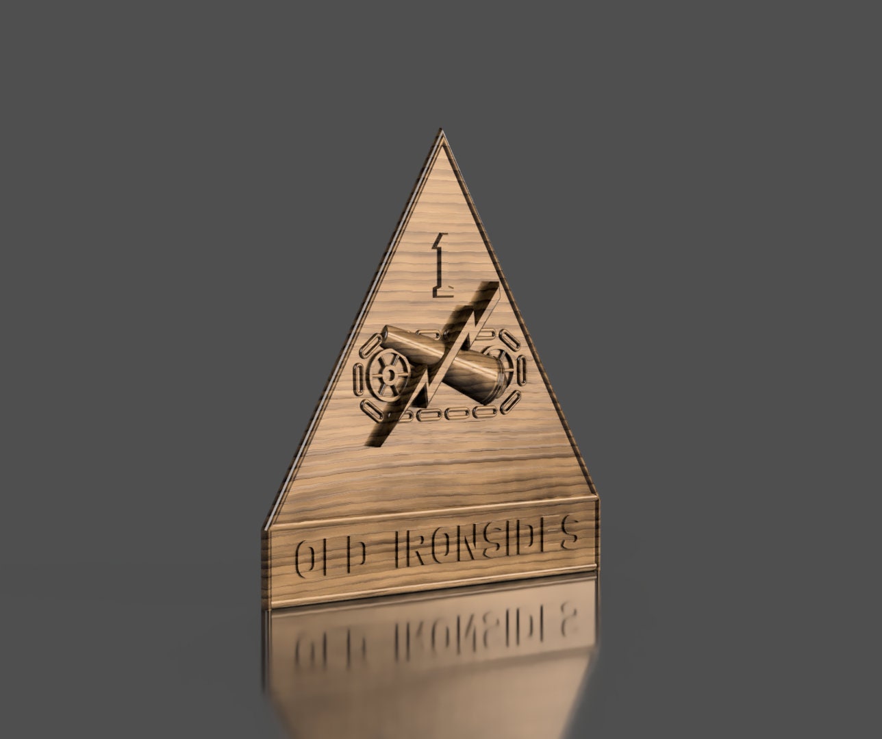Army 1st Armored Division Insignia 3D stl file for CNC router