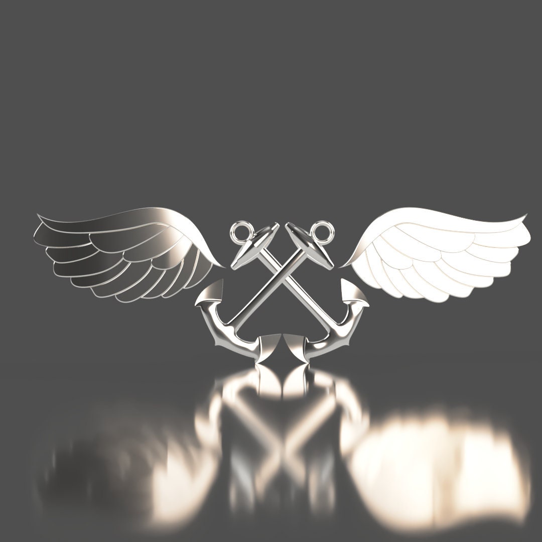 Navy Aviation Boatswain's Mate (AB) Rating Badge 3D stl file for CNC router