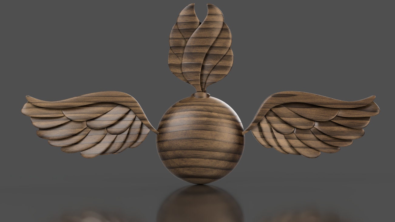 Navy Aviation Ordnanceman (AO) Rating Badge 3D stl file for CNC router