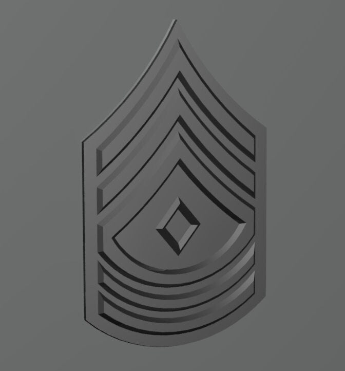 Army First Sergeant (1SG)  insignia 3D stl file for CNC router