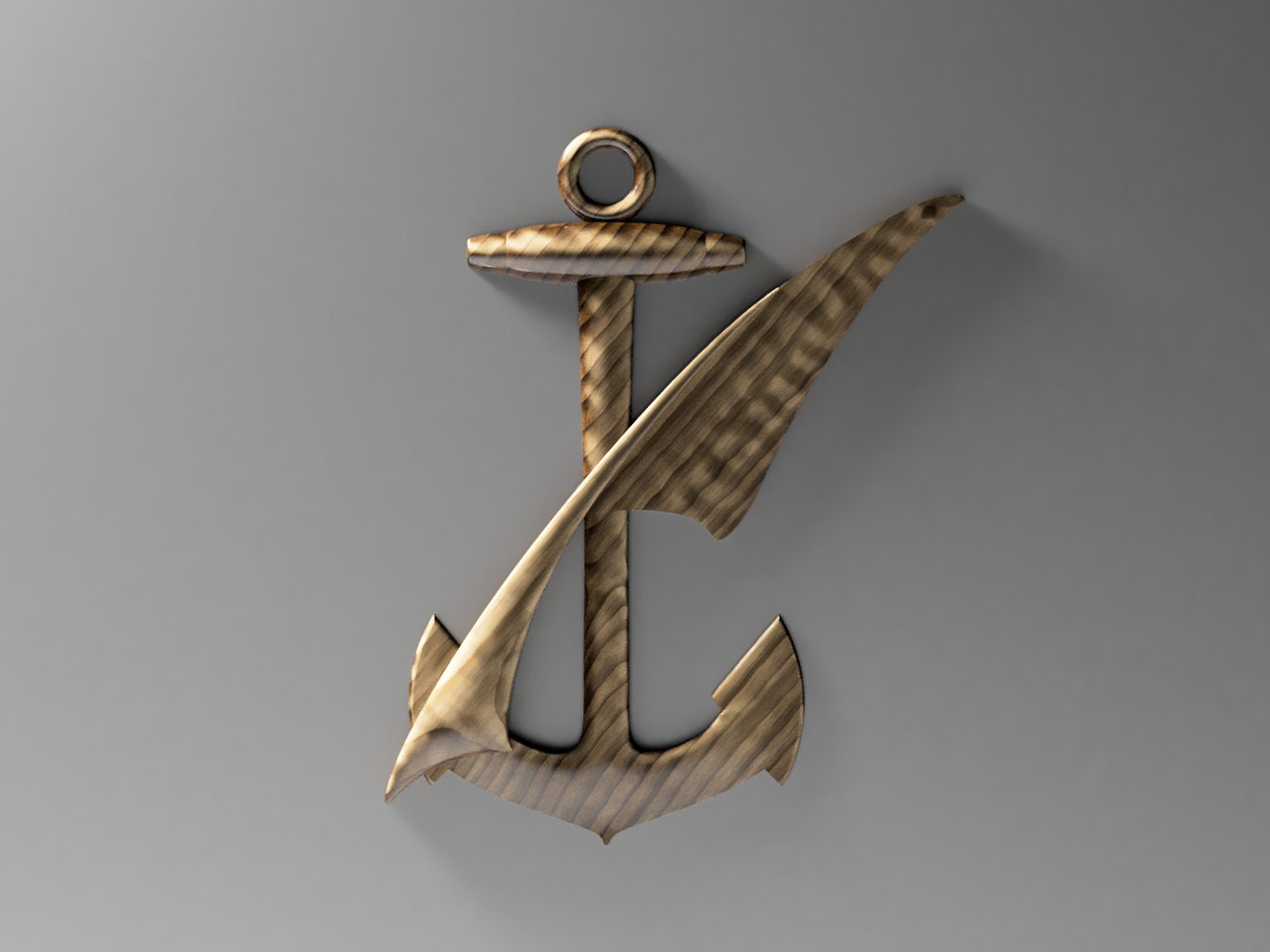 Navy Counselor (NC) Rating Badge stl file for CNC router