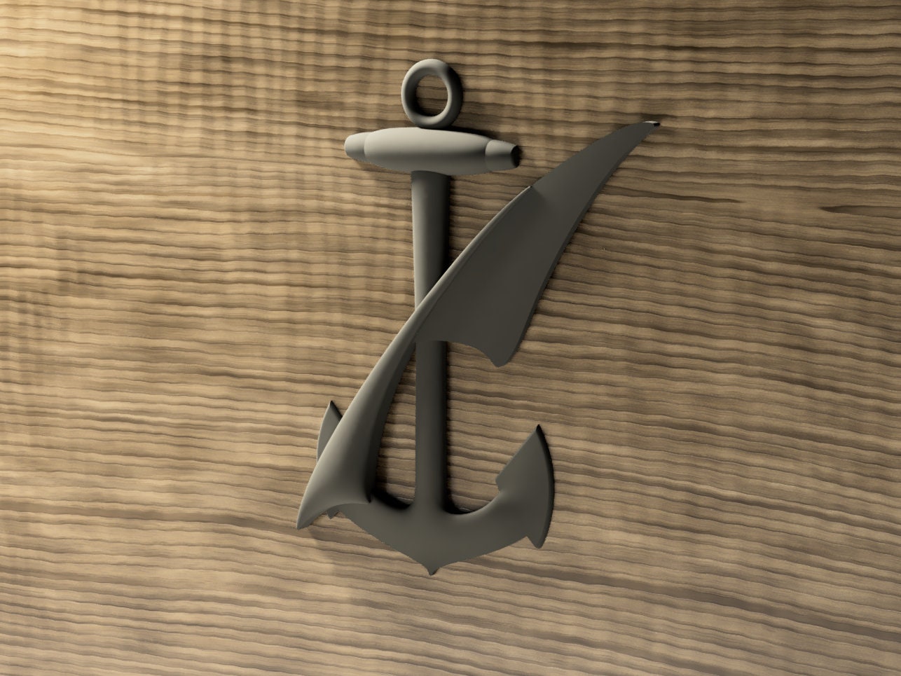 Navy Counselor (NC) Rating Badge stl file for CNC router
