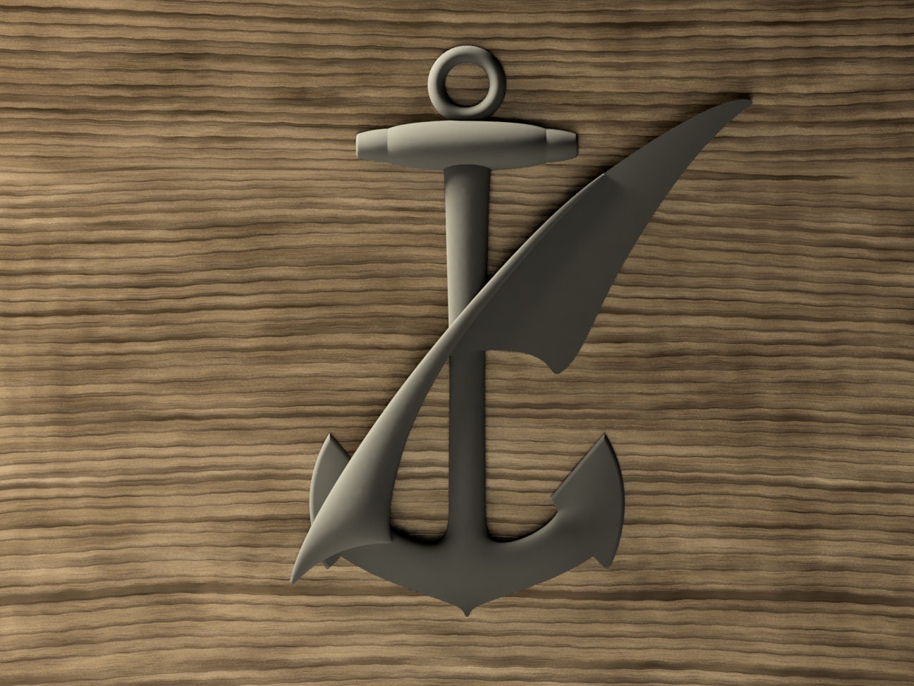 Navy Counselor (NC) Rating Badge stl file for CNC router