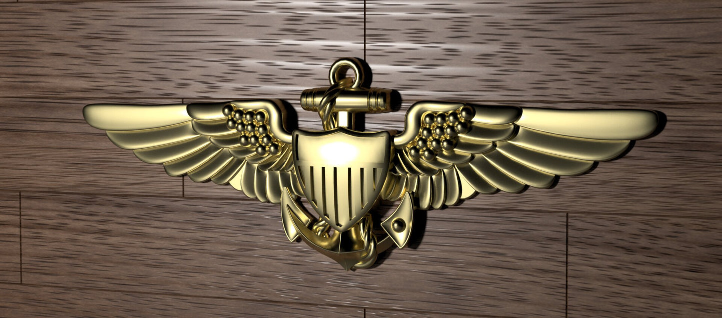 Naval Aviator insignia 3D stl file for CNC router