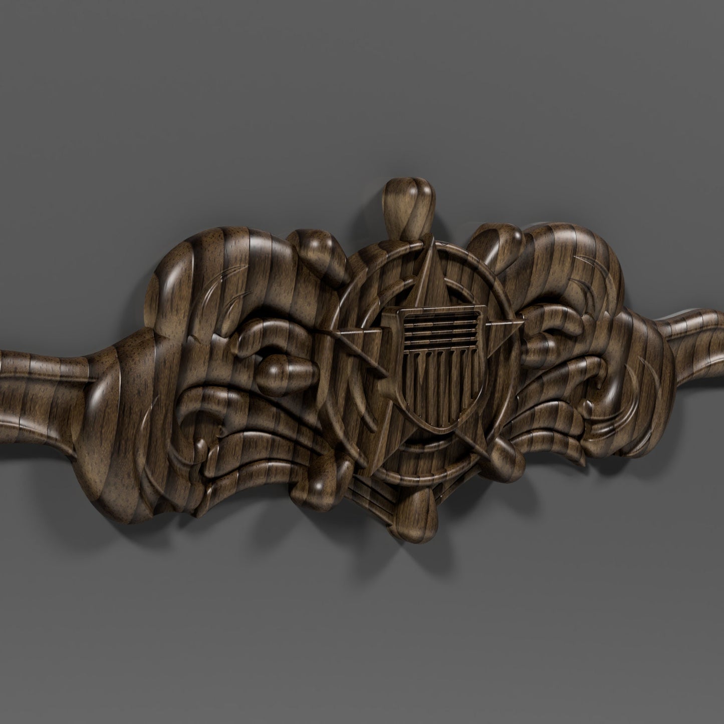 Coast Guard Cutterman insignia 3D stl file for CNC router