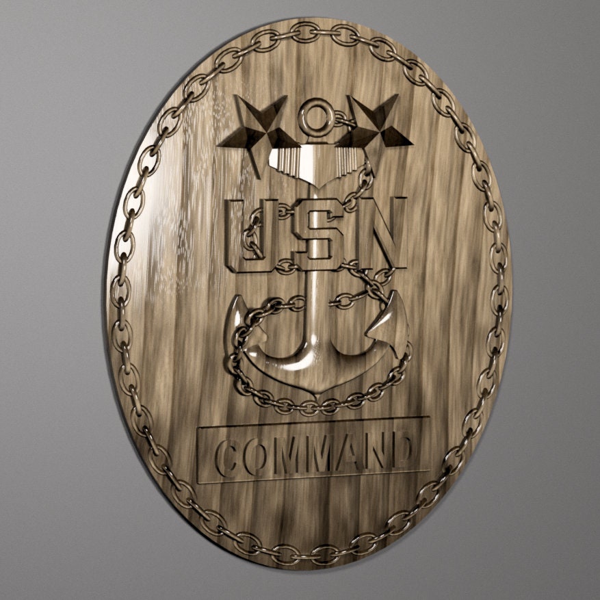 Navy Command Master Chief (CMC) insignia 3D stl file for CNC router