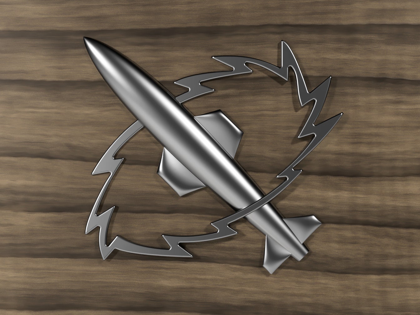 Navy Missile Technician (MT) Rating Badge stl file for CNC router