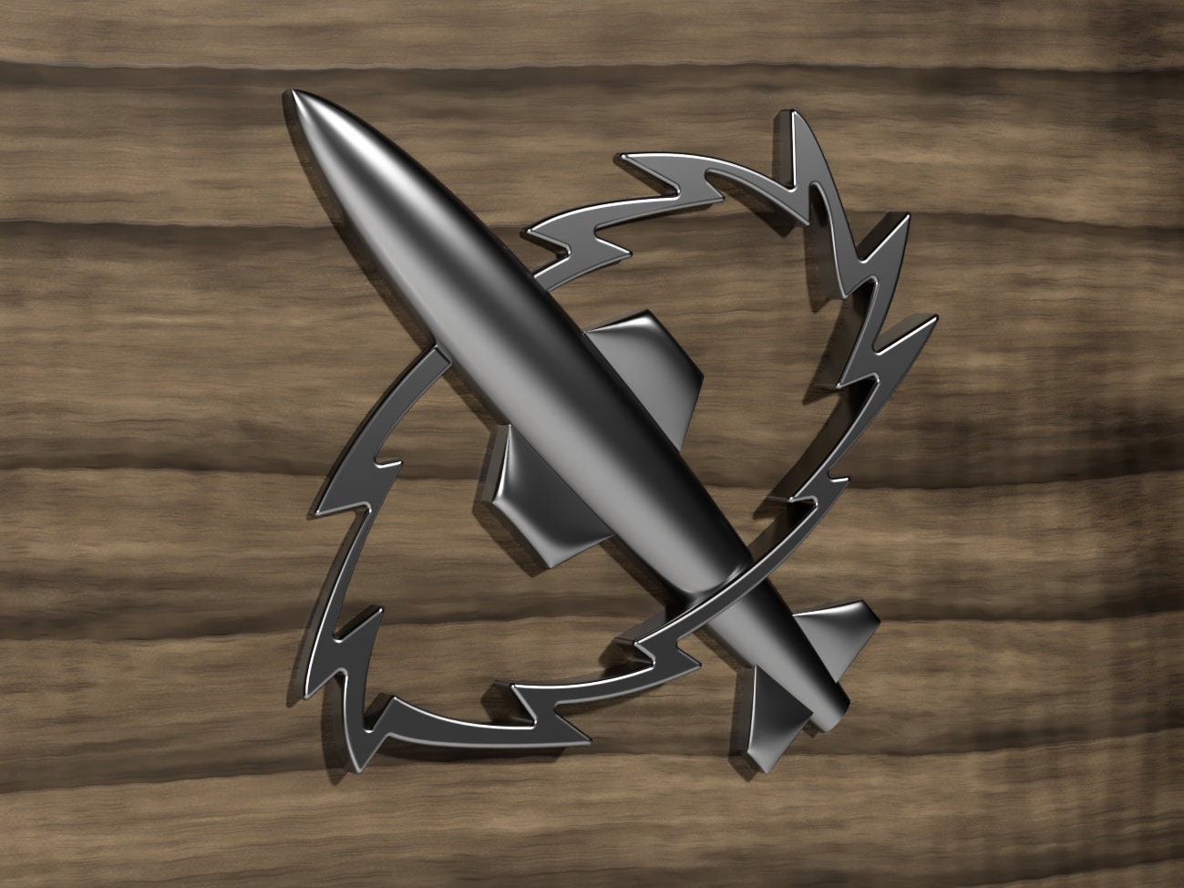 Navy Missile Technician (MT) Rating Badge stl file for CNC router