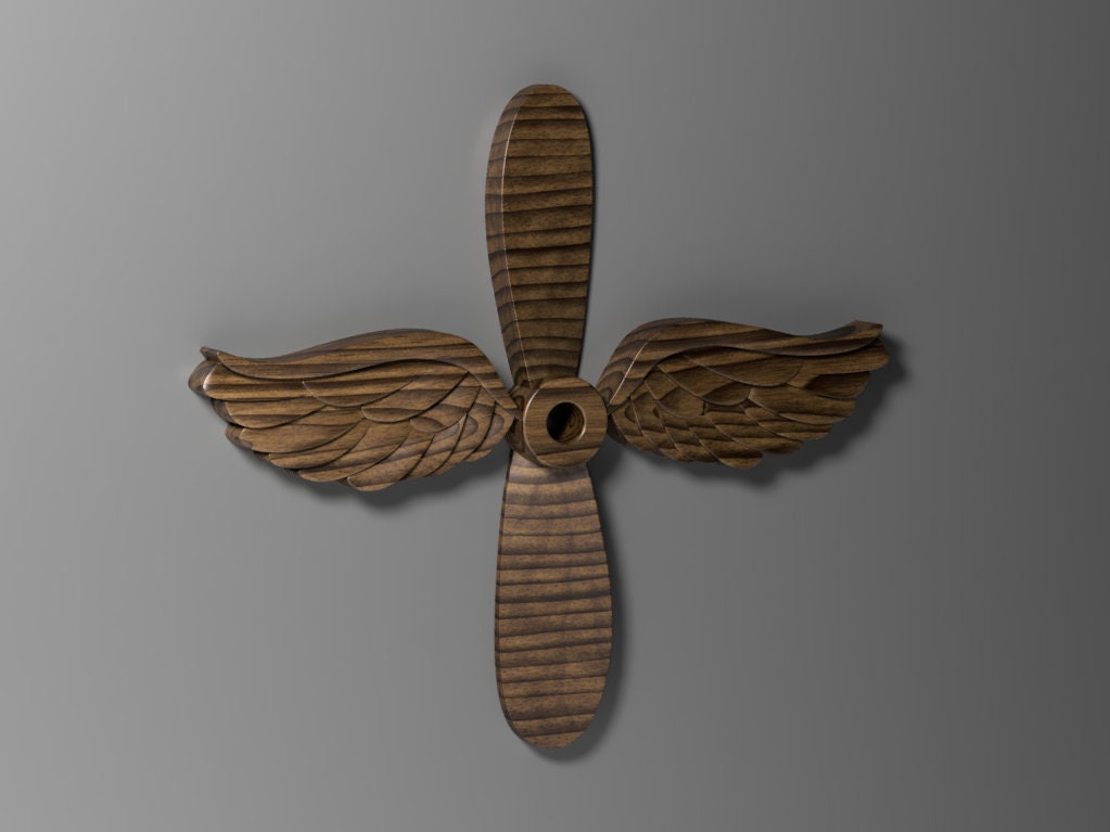 Navy Aviation Machinist's Mate (AD) Rating Badge 3D stl file for CNC router
