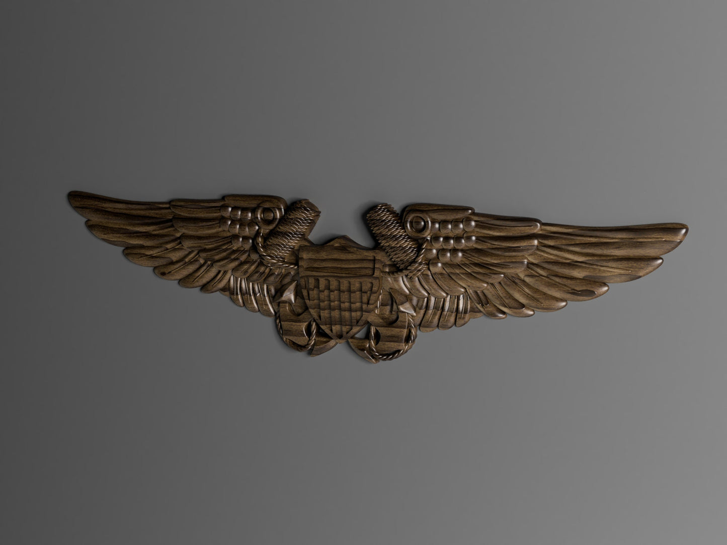 Navy Flight Officer wings 3D stl file for CNC router