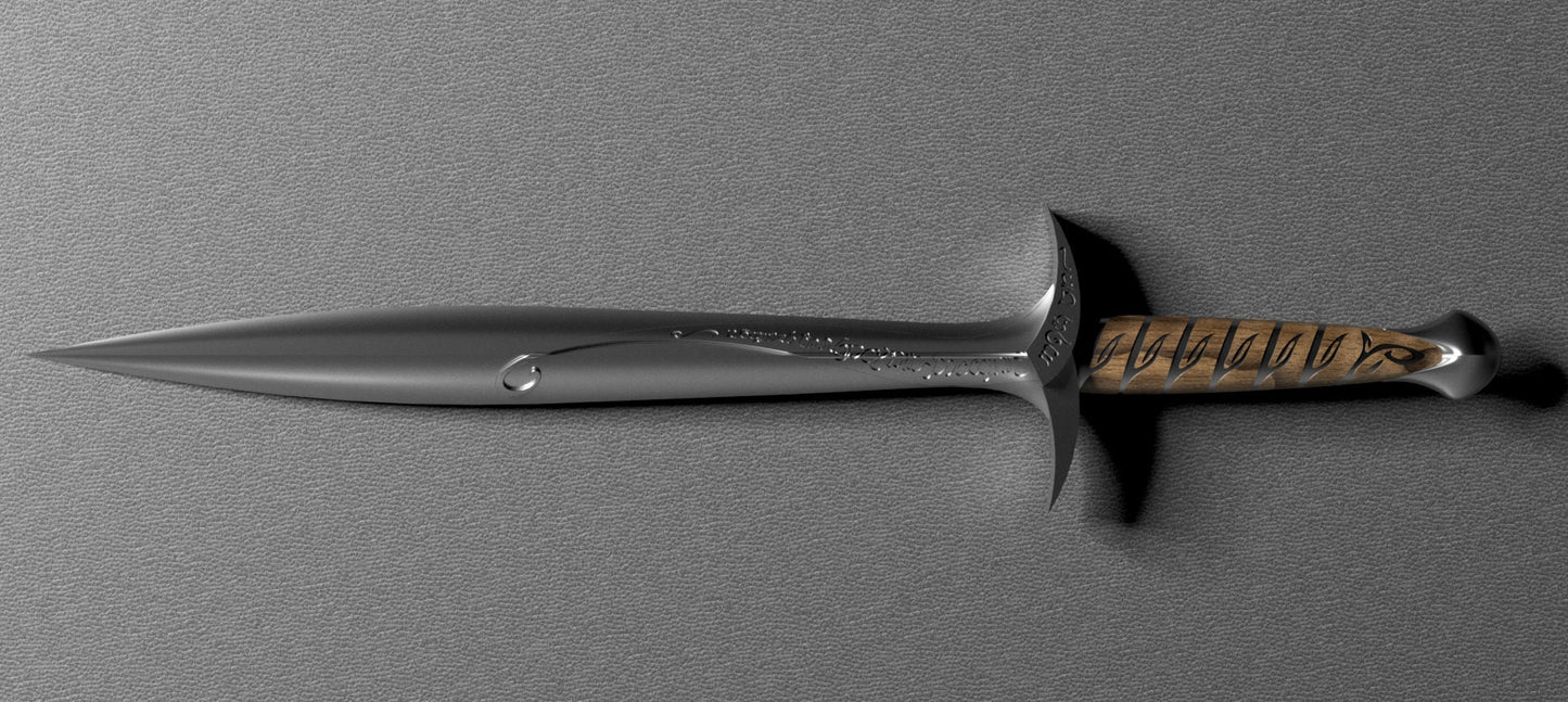 Halfling Sword  3D 2.5D stl file for CNC router and 3D printer.