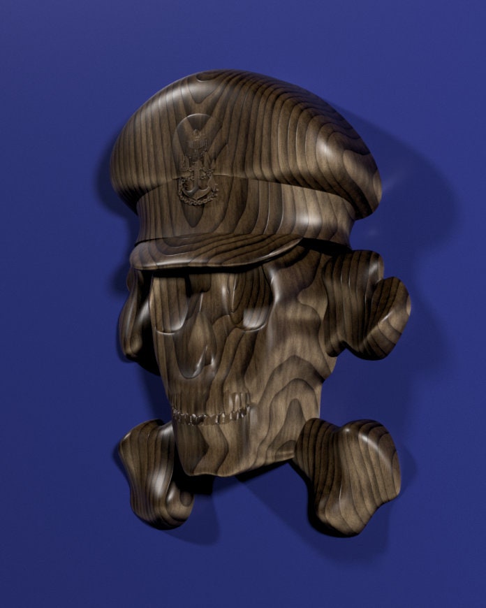 Navy Chief Petty Officer Skull (CPO) insignia 3D stl file for CNC router
