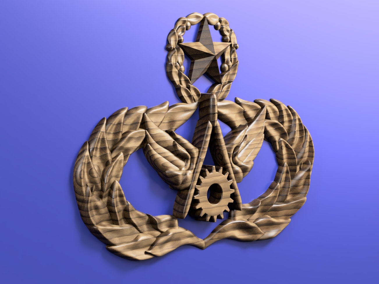 Air Force Civil Engineer Superintendent (9-level) 3D stl file for CNC router