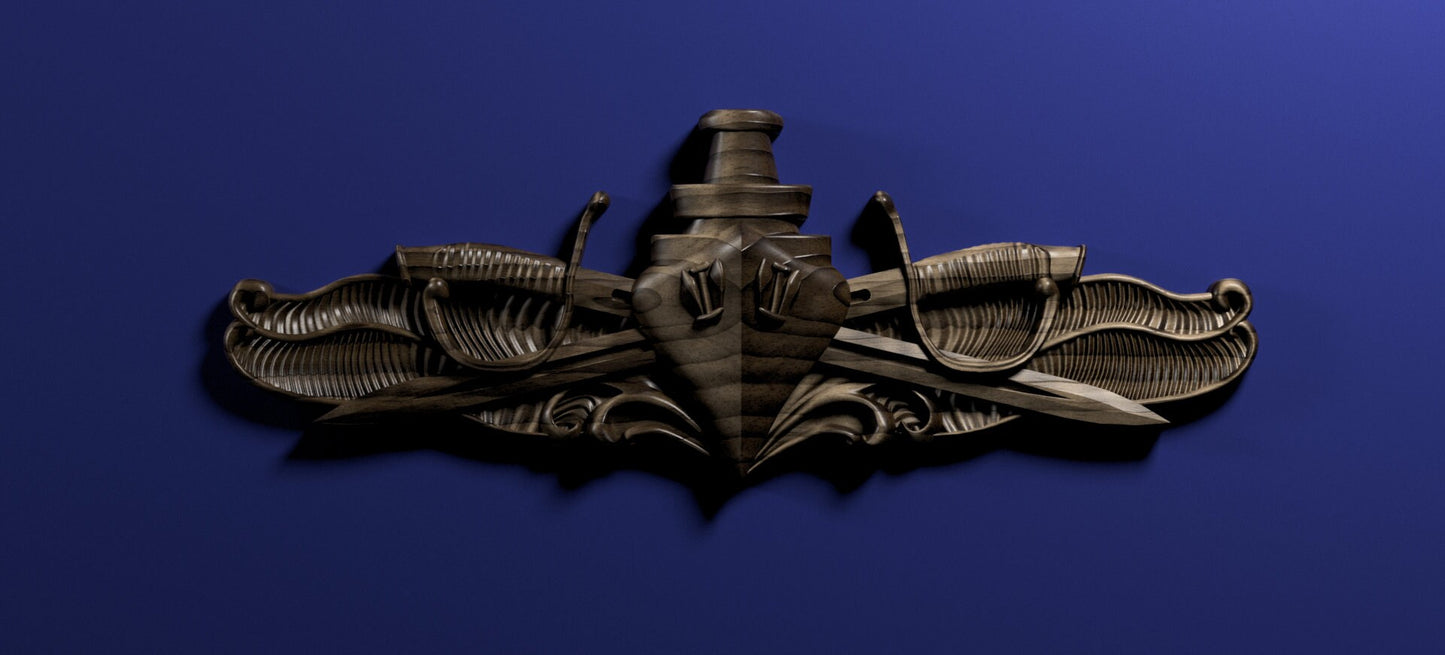 Navy Surface warfare Officer SWO Insignia 3D stl file for CNC router