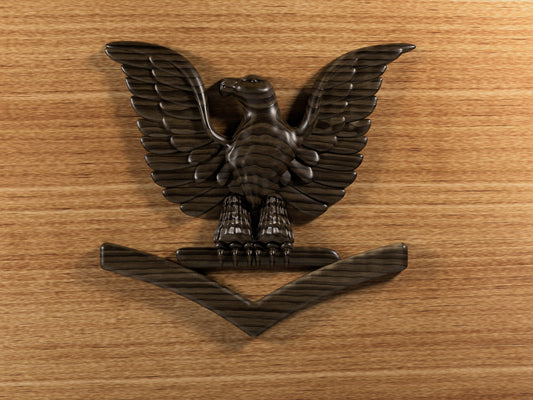 Navy Third Class Petty Officer perched eagle insignia 3D stl file for CNC router