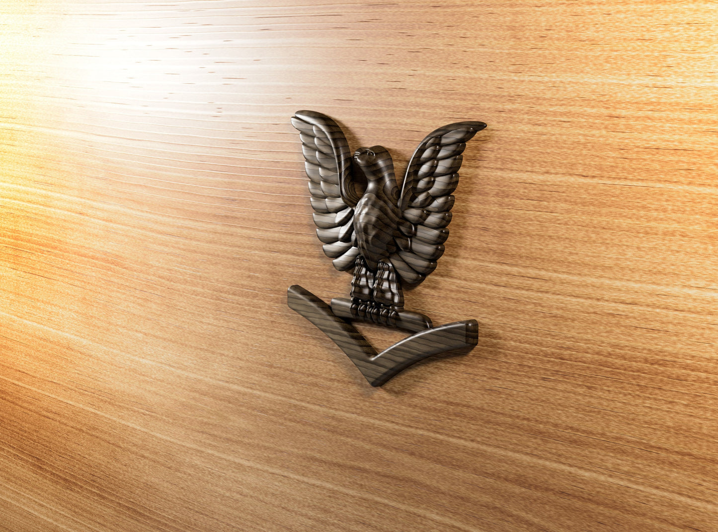 Navy Third Class Petty Officer perched eagle insignia 3D stl file for CNC router