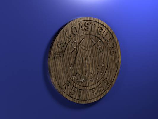 Coast Guard Retired 3D stl file for CNC router