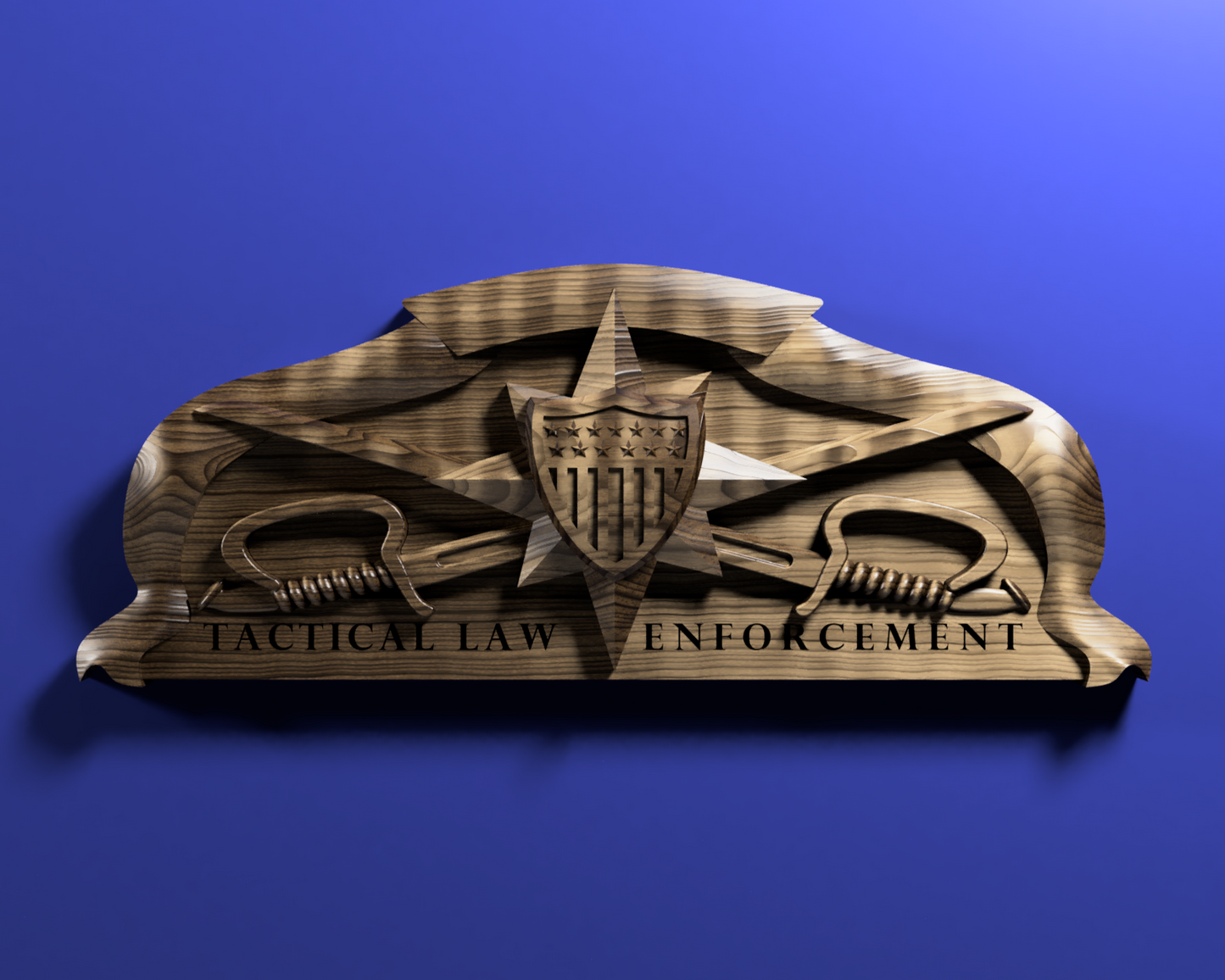 Coast Guard Tactical Law Enforcement insignia 3D stl file for CNC router