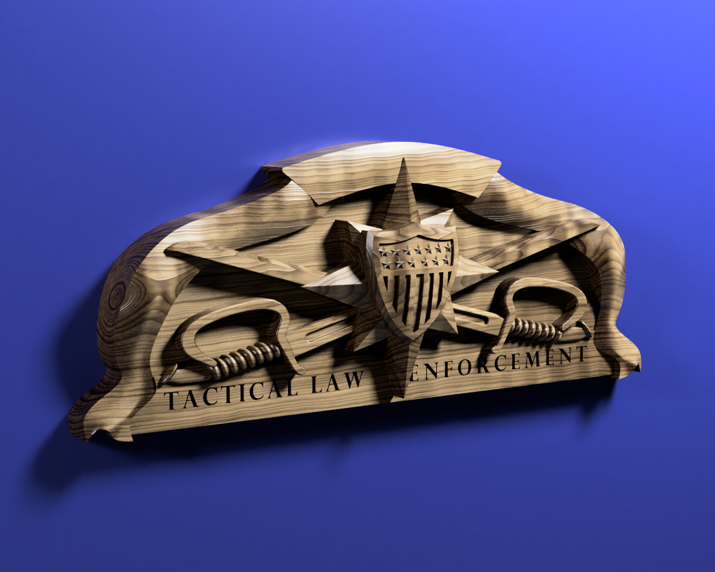 Coast Guard Tactical Law Enforcement insignia 3D stl file for CNC router