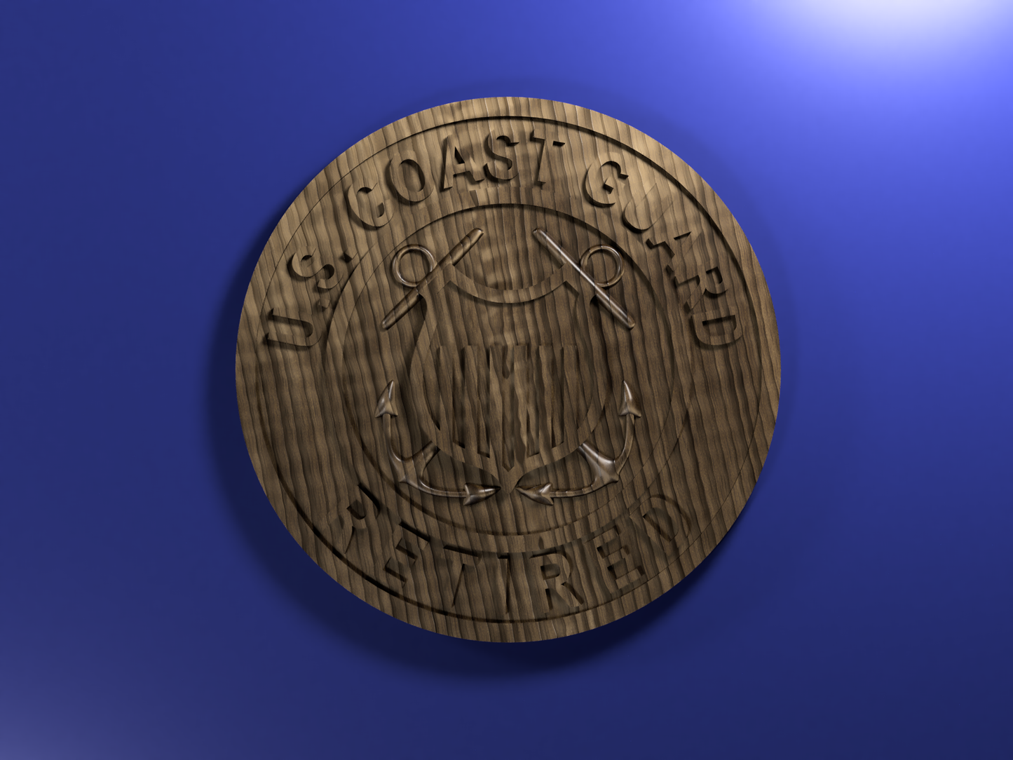 Coast Guard Retired 3D stl file for CNC router