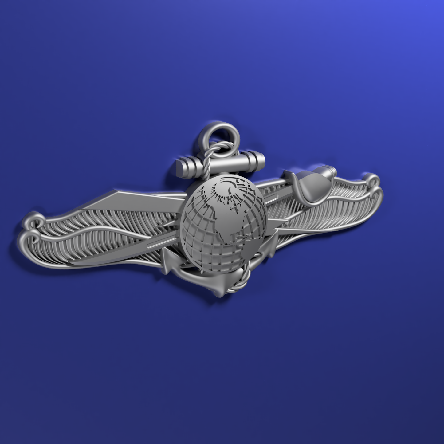 Navy Enlisted Information Warfare Specialist (EIWS) insignia, 3D stl file for CNC router