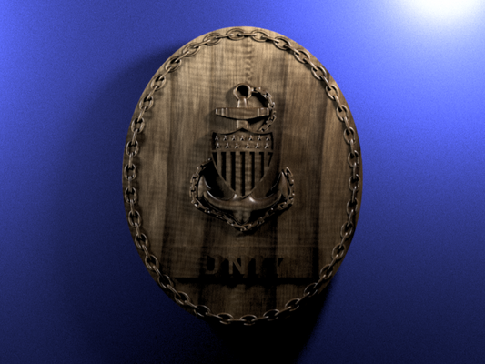 Coast Guard Badge: Enlisted Advisor E7 Unit insignia 3D stl file for CNC router