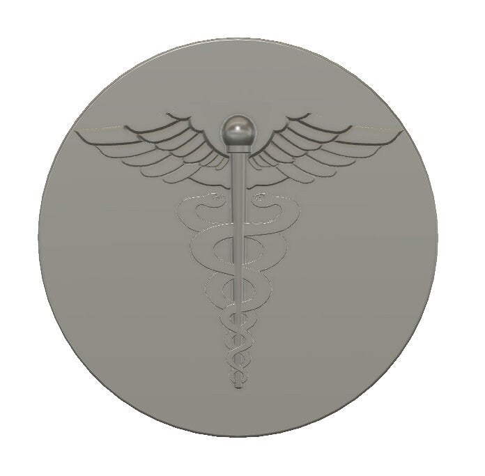 Navy Hospital Corpsman (HM) Rating Badge 3D stl file for CNC router