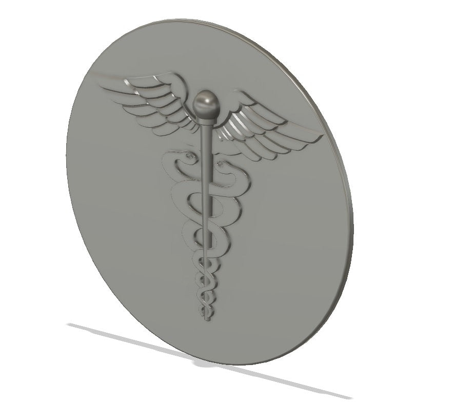 Navy Hospital Corpsman (HM) Rating Badge 3D stl file for CNC router
