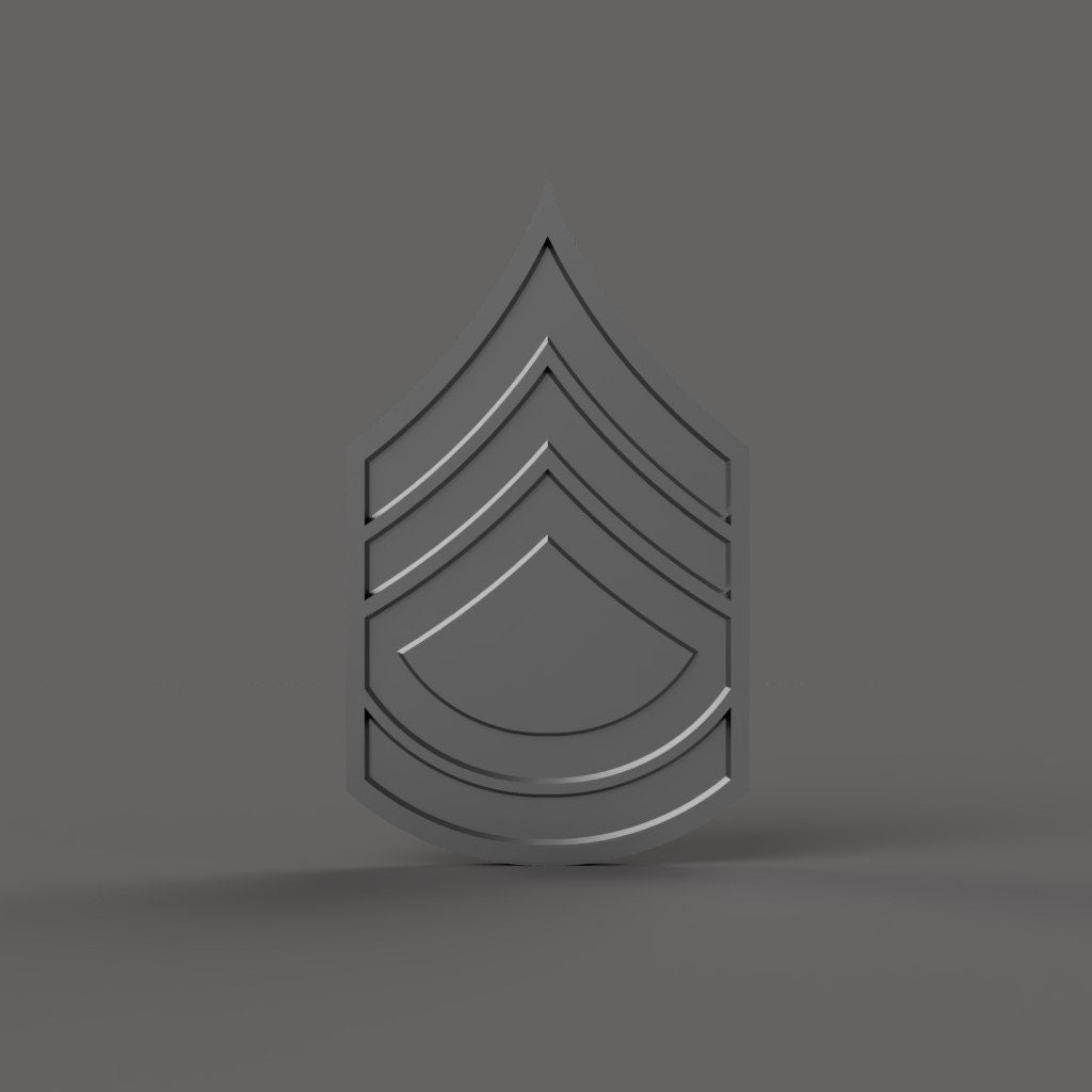 Army Sergeant First Class (SFC) insignia 3D stl file for CNC router